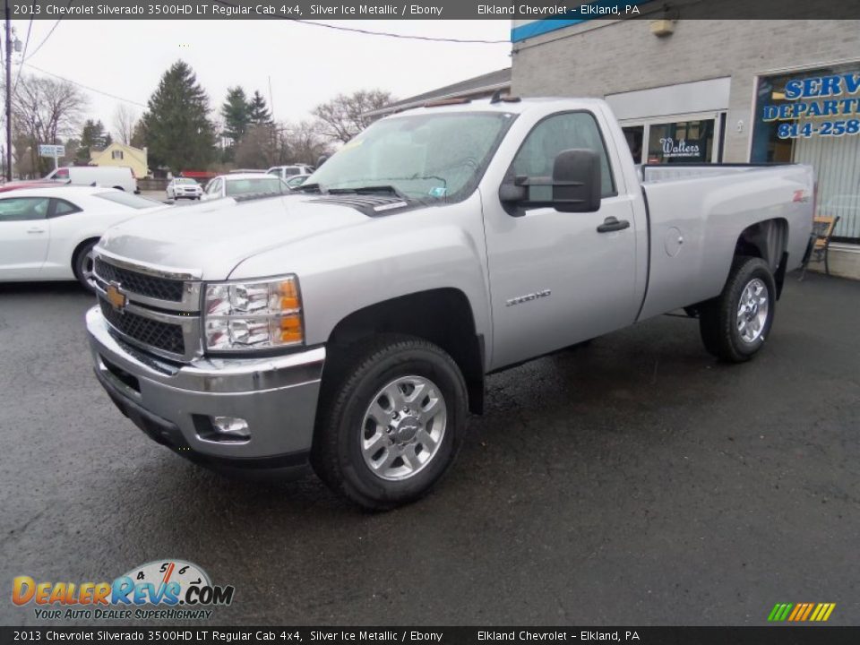 2013 Chevrolet Silverado 3500HD LT Regular Cab 4x4 Silver Ice Metallic / Ebony Photo #4