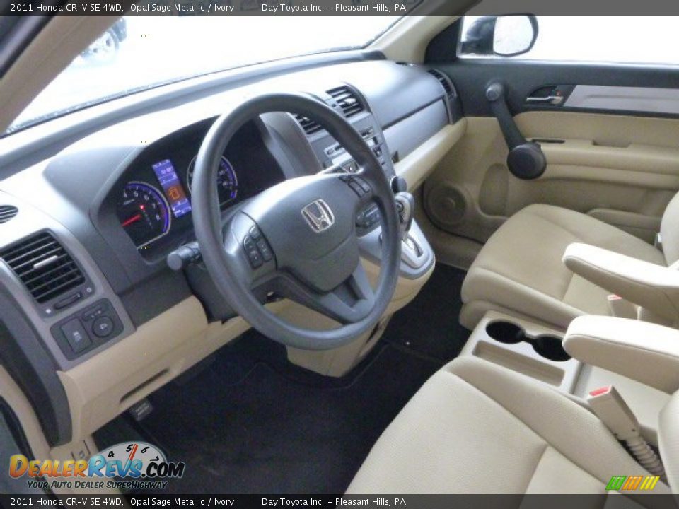 2011 Honda CR-V SE 4WD Opal Sage Metallic / Ivory Photo #16