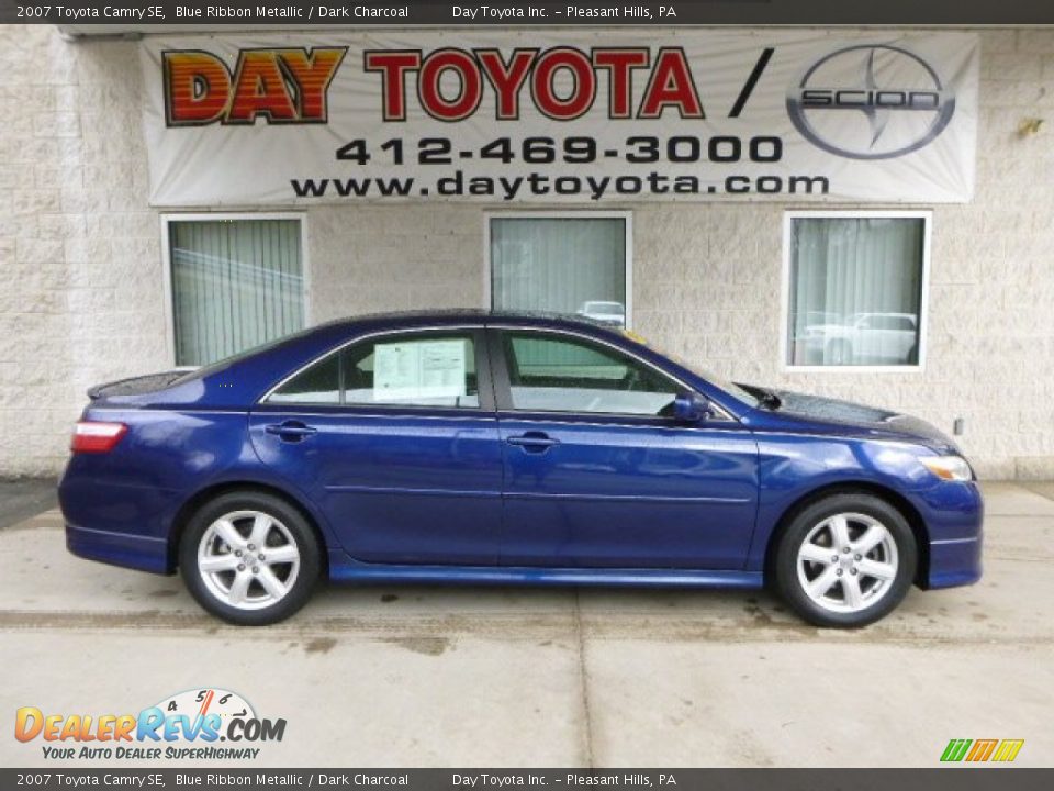 2007 Toyota Camry SE Blue Ribbon Metallic / Dark Charcoal Photo #1