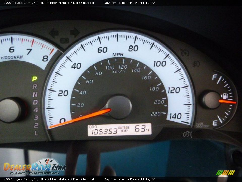 2007 Toyota Camry SE Blue Ribbon Metallic / Dark Charcoal Photo #19
