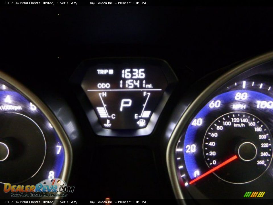 2012 Hyundai Elantra Limited Silver / Gray Photo #20
