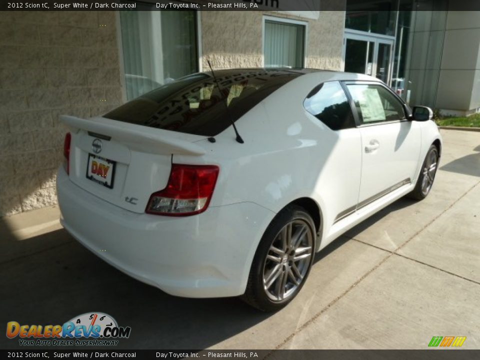 2012 Scion tC Super White / Dark Charcoal Photo #2