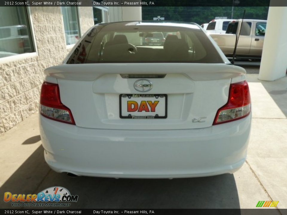 2012 Scion tC Super White / Dark Charcoal Photo #3