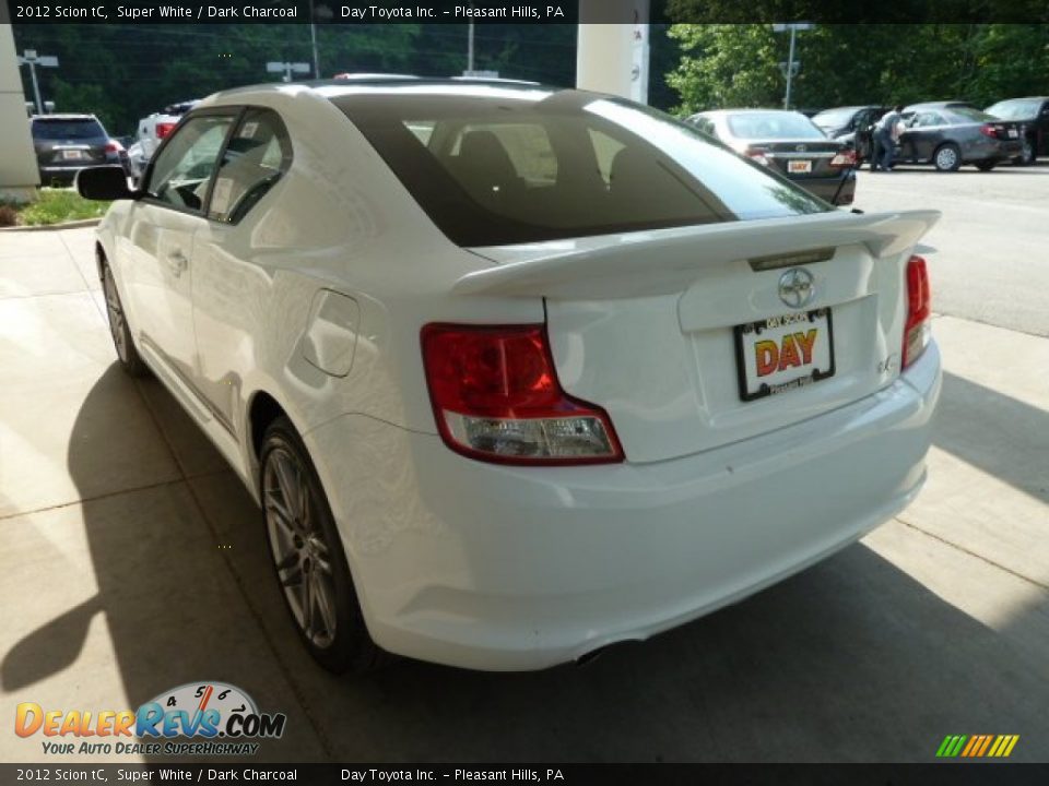 2012 Scion tC Super White / Dark Charcoal Photo #4