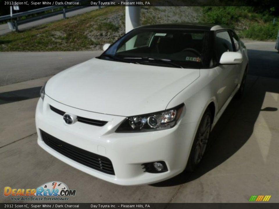 2012 Scion tC Super White / Dark Charcoal Photo #5