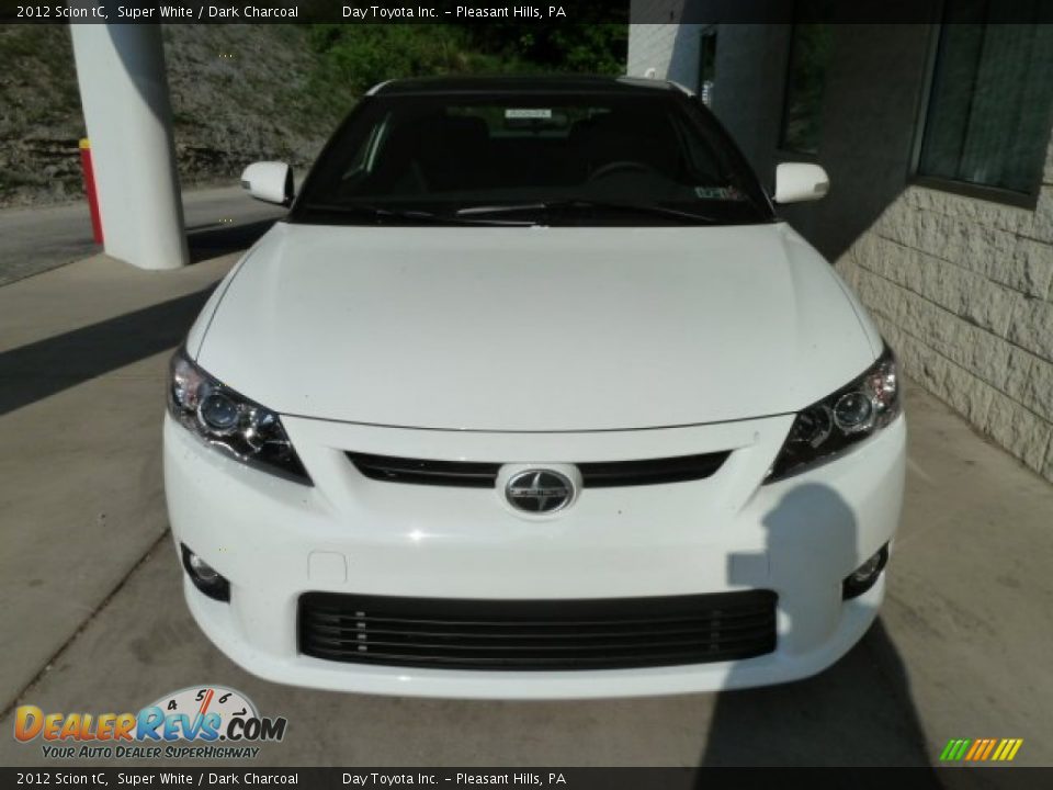 2012 Scion tC Super White / Dark Charcoal Photo #6
