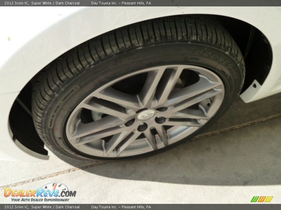 2012 Scion tC Super White / Dark Charcoal Photo #7