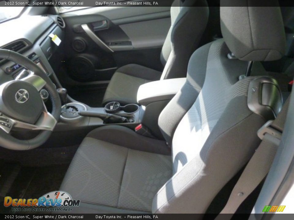 2012 Scion tC Super White / Dark Charcoal Photo #8