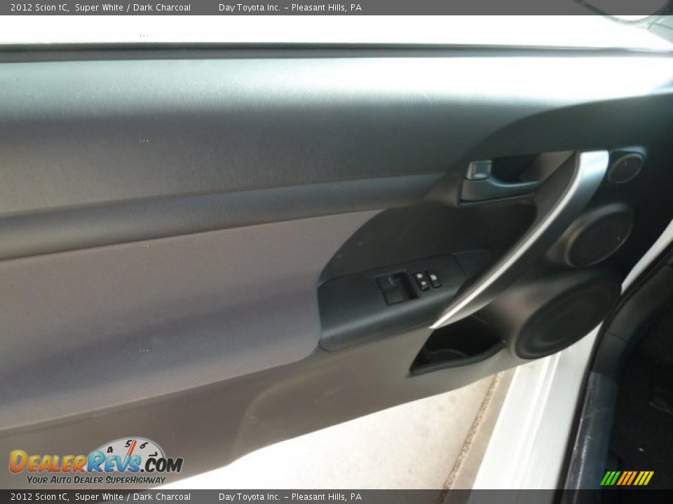 2012 Scion tC Super White / Dark Charcoal Photo #11