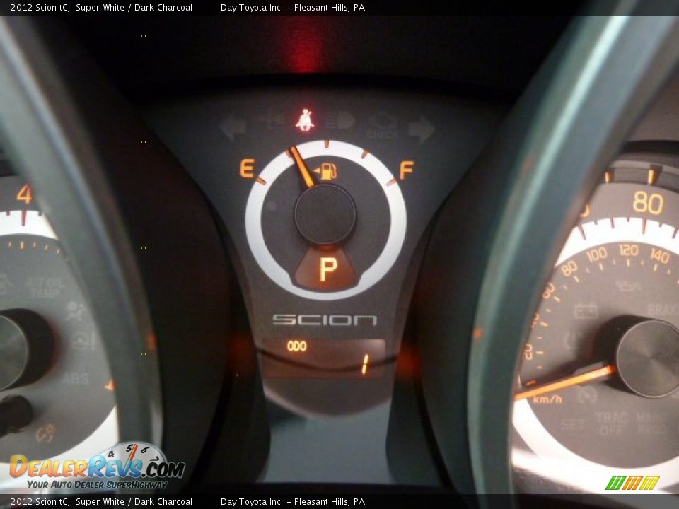 2012 Scion tC Super White / Dark Charcoal Photo #14