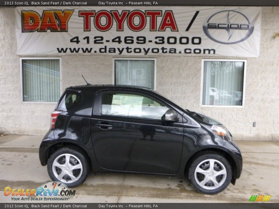 2013 Scion iQ Black Sand Pearl / Dark Charcoal Photo #1