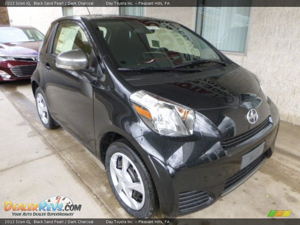 2013 Scion iQ Black Sand Pearl / Dark Charcoal Photo #8