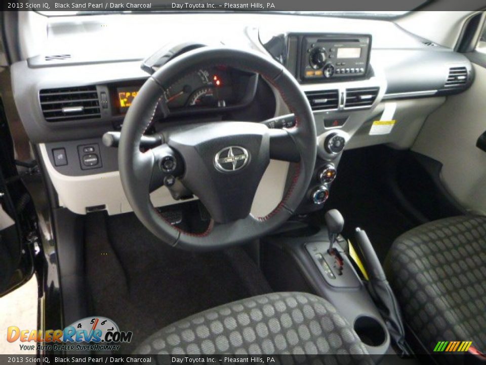 2013 Scion iQ Black Sand Pearl / Dark Charcoal Photo #15