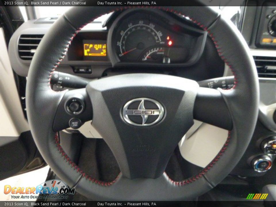 2013 Scion iQ Black Sand Pearl / Dark Charcoal Photo #17