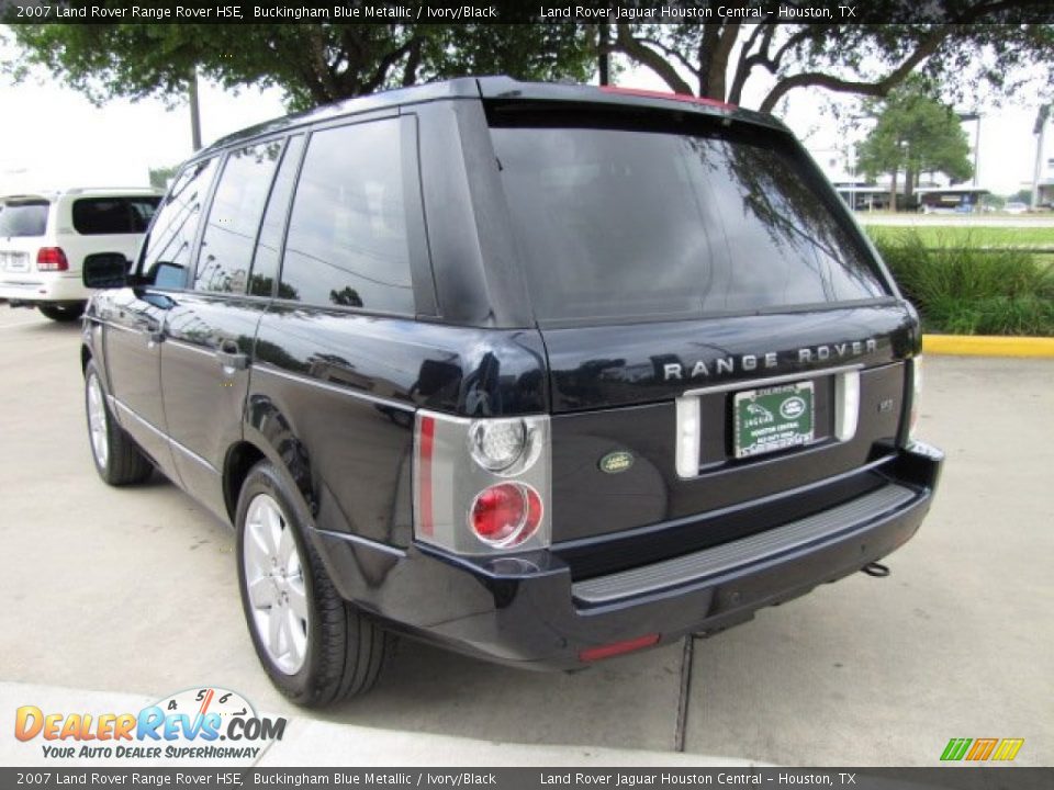 2007 Land Rover Range Rover HSE Buckingham Blue Metallic / Ivory/Black Photo #8