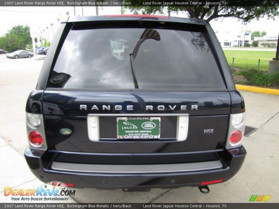 2007 Land Rover Range Rover HSE Buckingham Blue Metallic / Ivory/Black Photo #9
