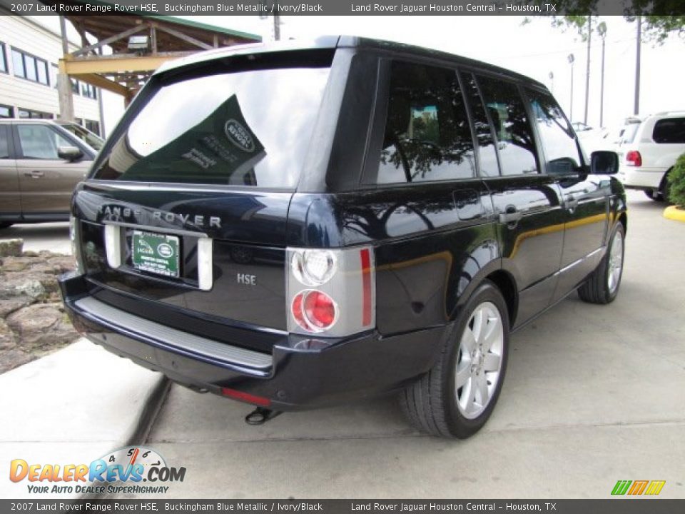 2007 Land Rover Range Rover HSE Buckingham Blue Metallic / Ivory/Black Photo #10