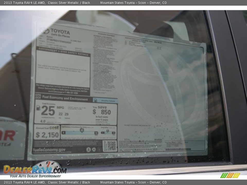2013 Toyota RAV4 LE AWD Classic Silver Metallic / Black Photo #10