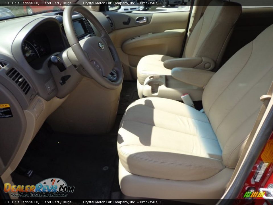 2011 Kia Sedona EX Claret Red / Beige Photo #4