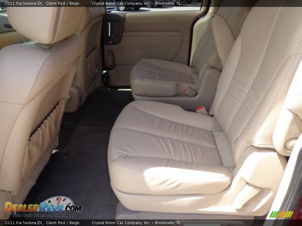 2011 Kia Sedona EX Claret Red / Beige Photo #5