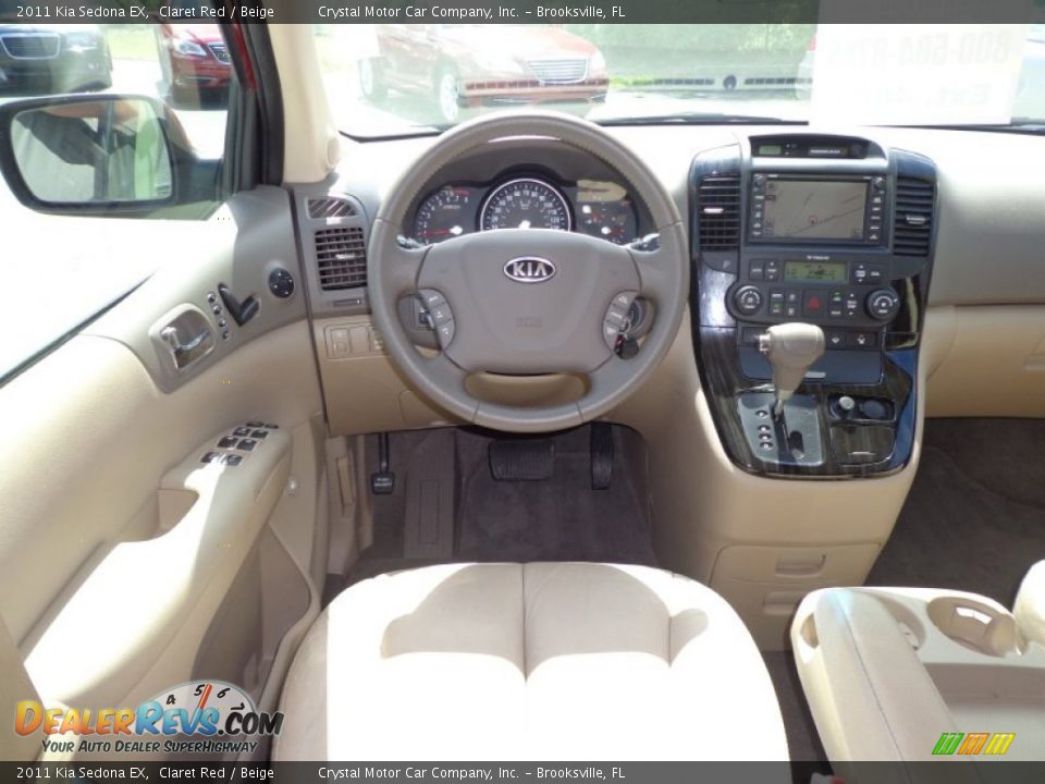 2011 Kia Sedona EX Claret Red / Beige Photo #7