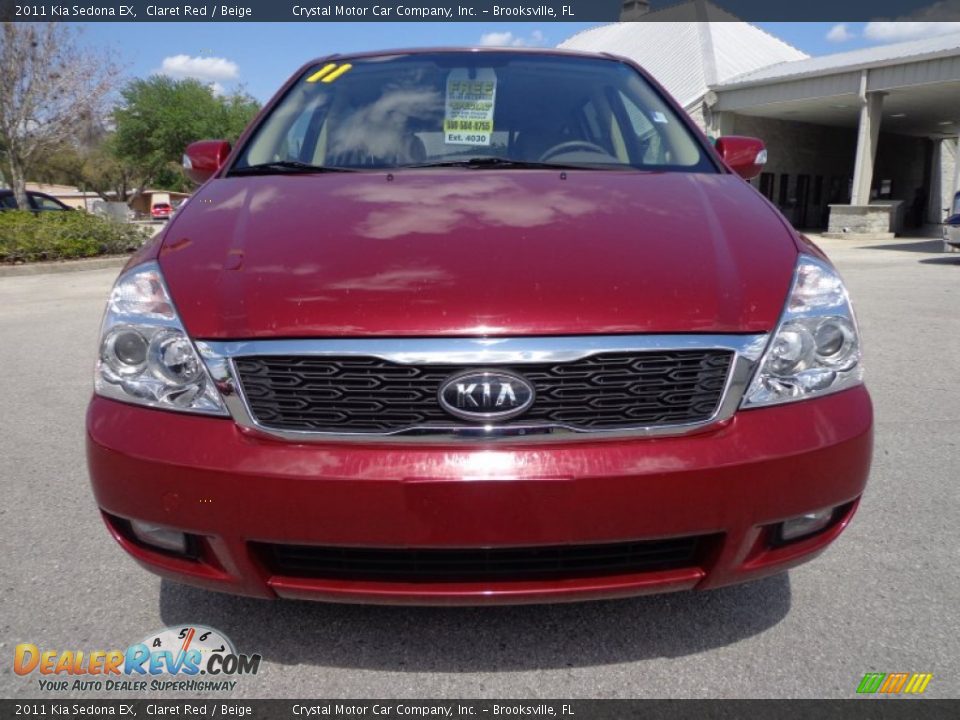 2011 Kia Sedona EX Claret Red / Beige Photo #15