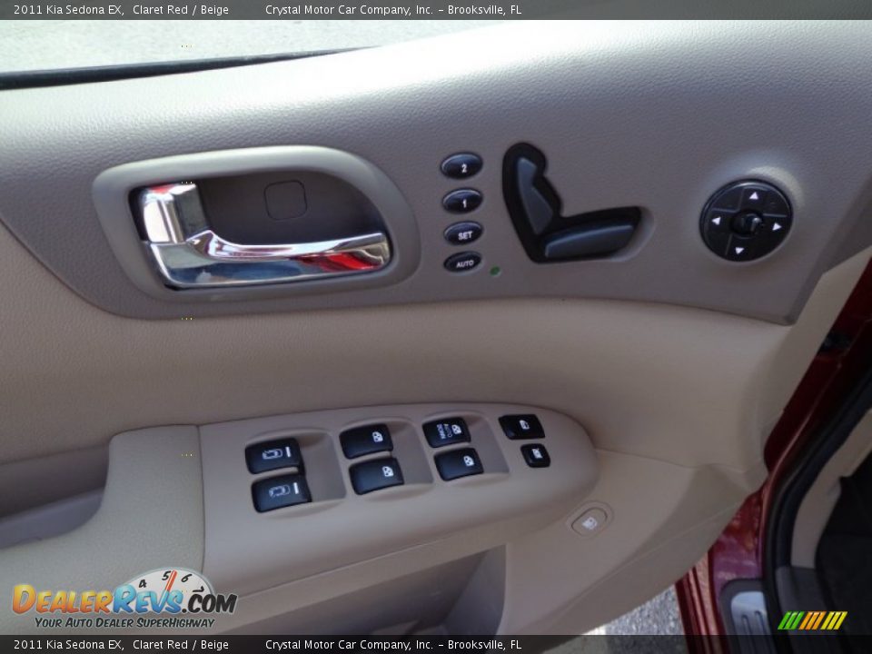 2011 Kia Sedona EX Claret Red / Beige Photo #19