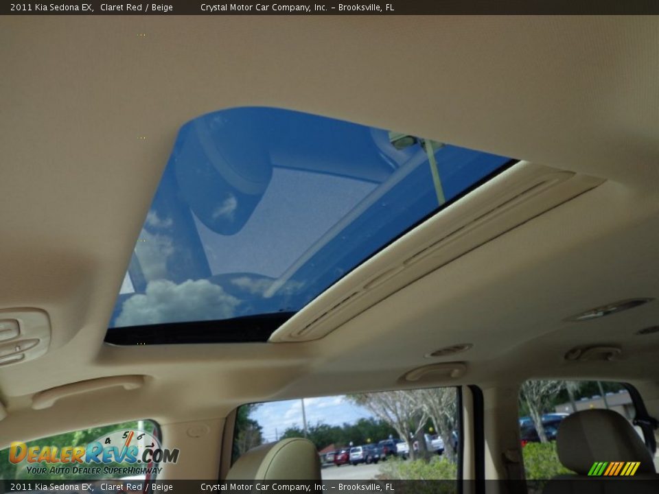 2011 Kia Sedona EX Claret Red / Beige Photo #23