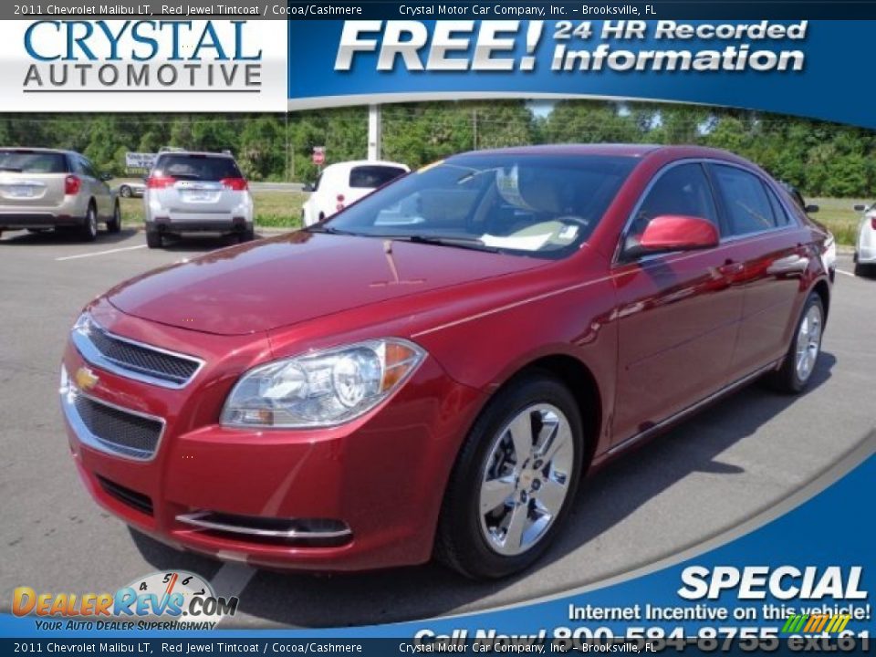 2011 Chevrolet Malibu LT Red Jewel Tintcoat / Cocoa/Cashmere Photo #1