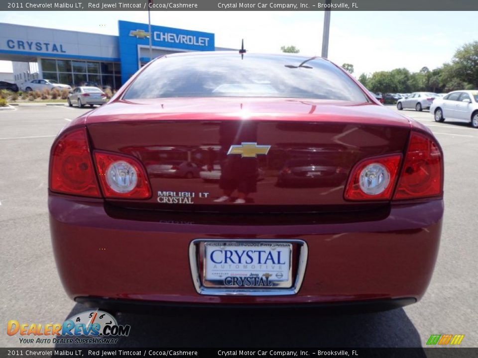 2011 Chevrolet Malibu LT Red Jewel Tintcoat / Cocoa/Cashmere Photo #7
