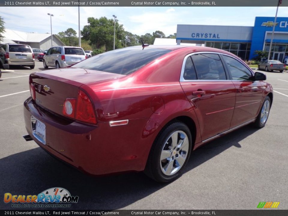 2011 Chevrolet Malibu LT Red Jewel Tintcoat / Cocoa/Cashmere Photo #8