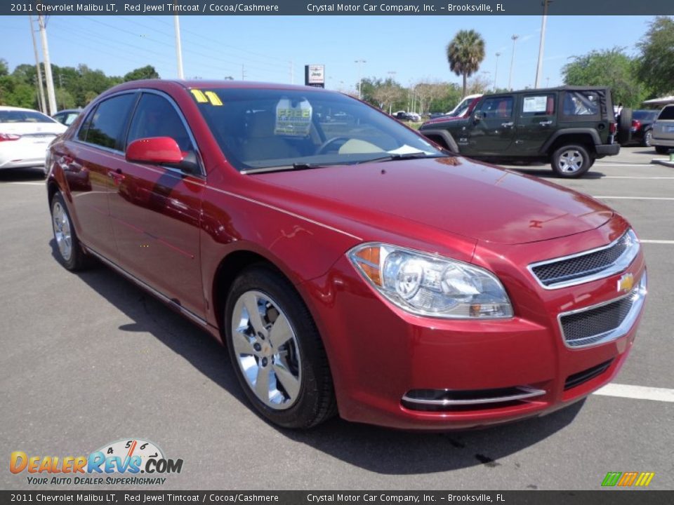 2011 Chevrolet Malibu LT Red Jewel Tintcoat / Cocoa/Cashmere Photo #10