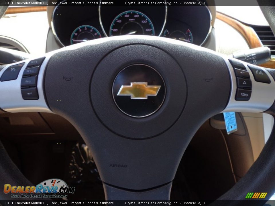 2011 Chevrolet Malibu LT Red Jewel Tintcoat / Cocoa/Cashmere Photo #21