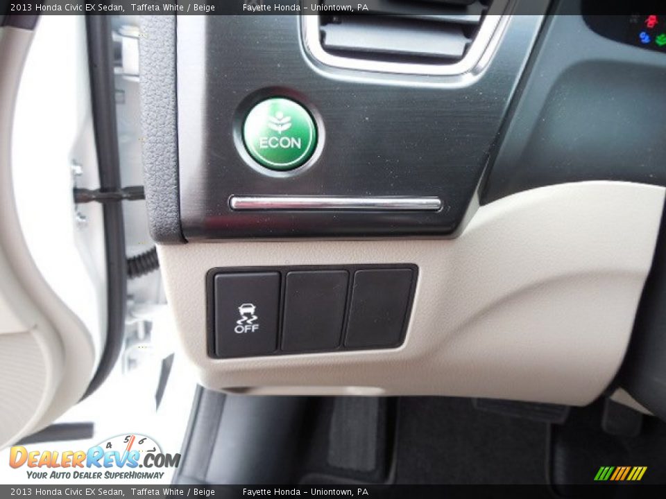 2013 Honda Civic EX Sedan Taffeta White / Beige Photo #16