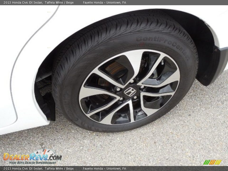 2013 Honda Civic EX Sedan Taffeta White / Beige Photo #17