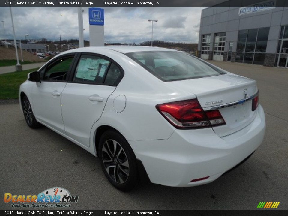 2013 Honda Civic EX Sedan Taffeta White / Beige Photo #18