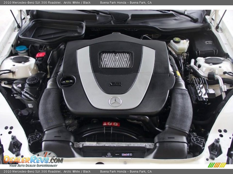 2010 Mercedes-Benz SLK 300 Roadster Arctic White / Black Photo #24