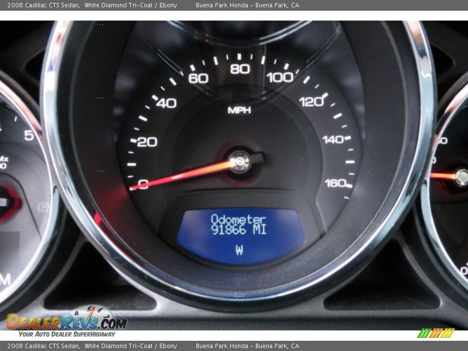 2008 Cadillac CTS Sedan White Diamond Tri-Coat / Ebony Photo #2
