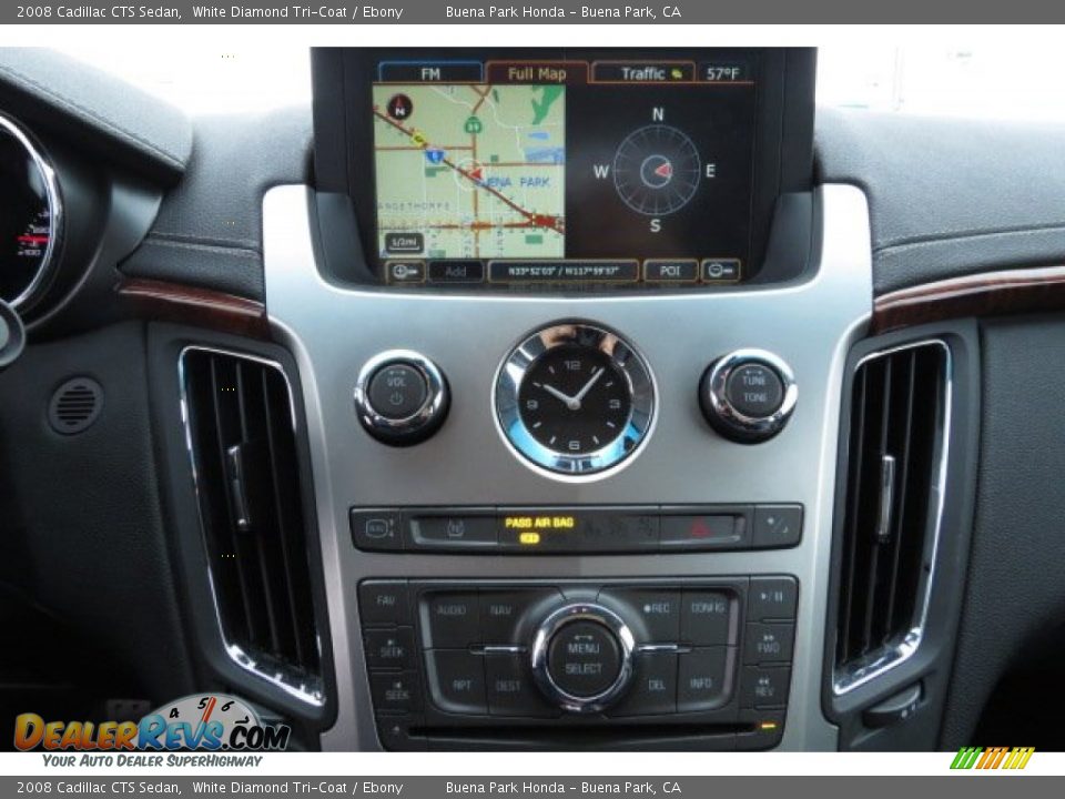 2008 Cadillac CTS Sedan White Diamond Tri-Coat / Ebony Photo #3