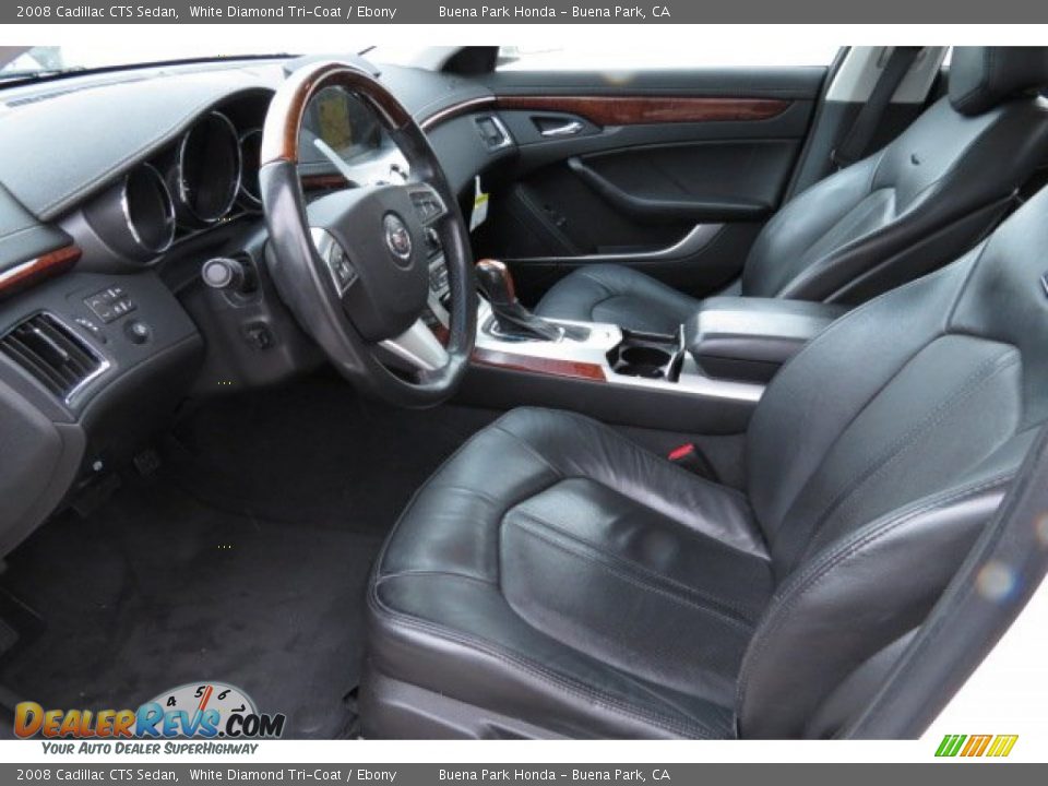 2008 Cadillac CTS Sedan White Diamond Tri-Coat / Ebony Photo #4