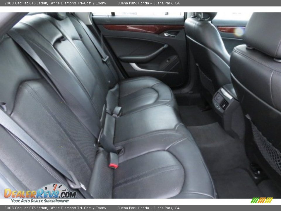 2008 Cadillac CTS Sedan White Diamond Tri-Coat / Ebony Photo #7
