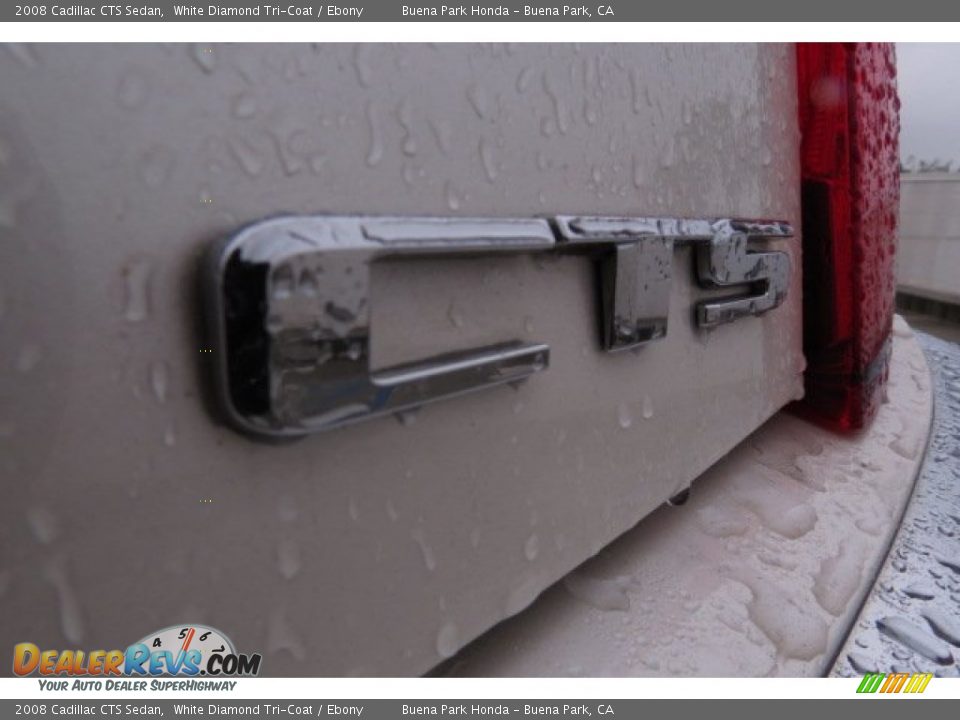 2008 Cadillac CTS Sedan White Diamond Tri-Coat / Ebony Photo #8