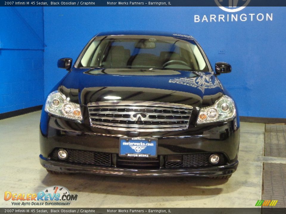 2007 Infiniti M 45 Sedan Black Obsidian / Graphite Photo #2