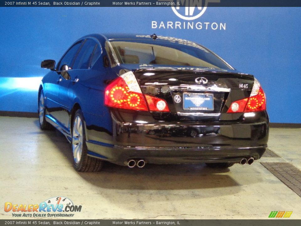 2007 Infiniti M 45 Sedan Black Obsidian / Graphite Photo #5