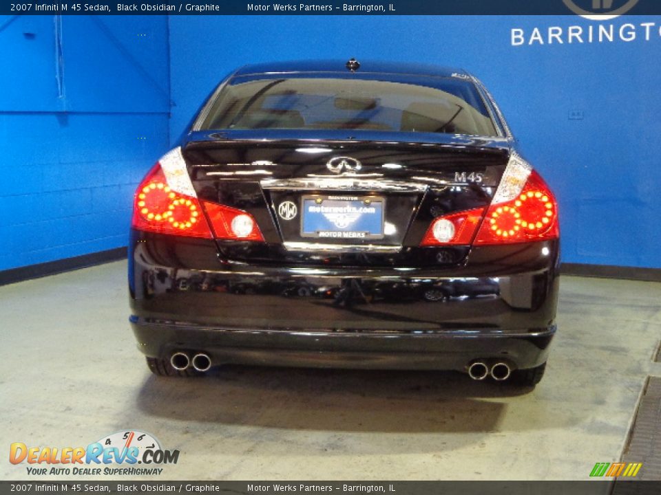 2007 Infiniti M 45 Sedan Black Obsidian / Graphite Photo #6