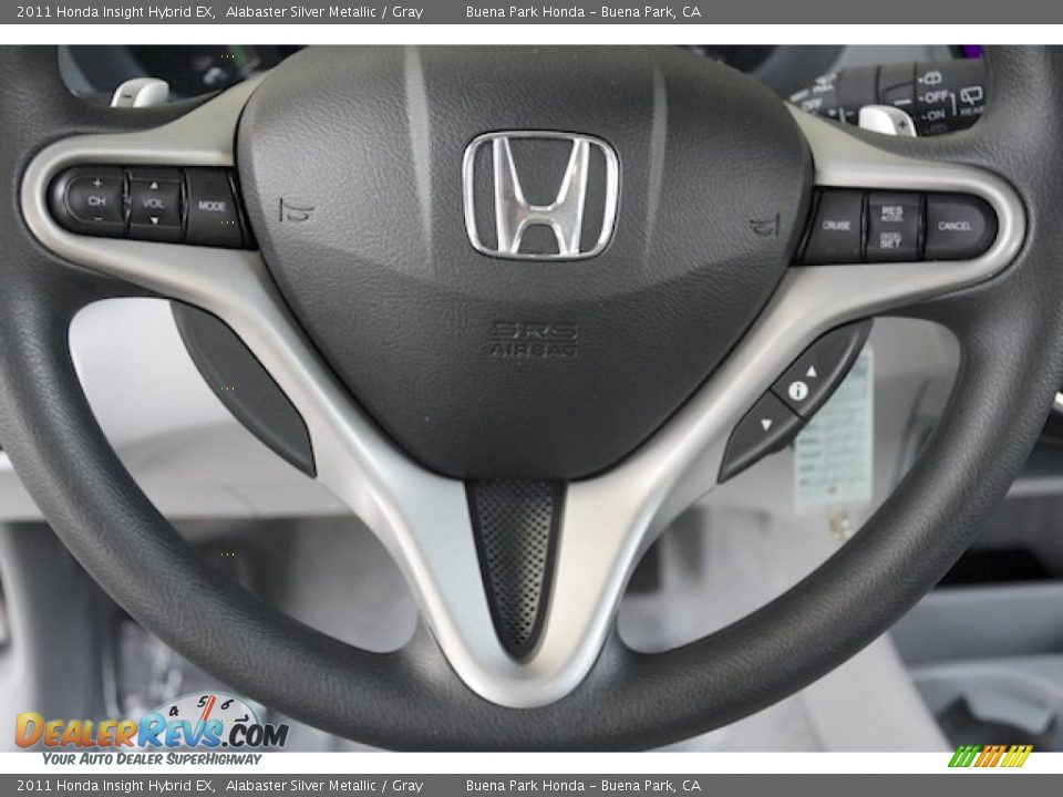 2011 Honda Insight Hybrid EX Alabaster Silver Metallic / Gray Photo #11