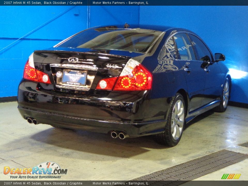 2007 Infiniti M 45 Sedan Black Obsidian / Graphite Photo #7