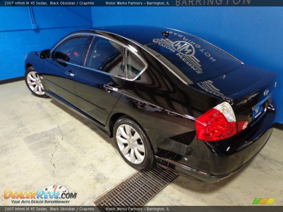 2007 Infiniti M 45 Sedan Black Obsidian / Graphite Photo #9