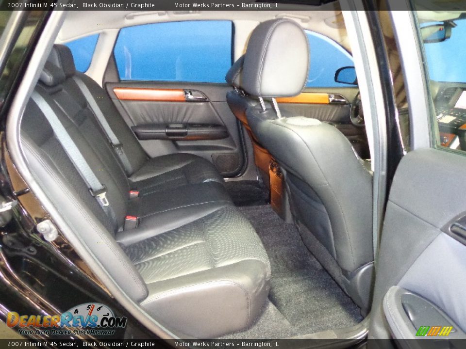 2007 Infiniti M 45 Sedan Black Obsidian / Graphite Photo #23
