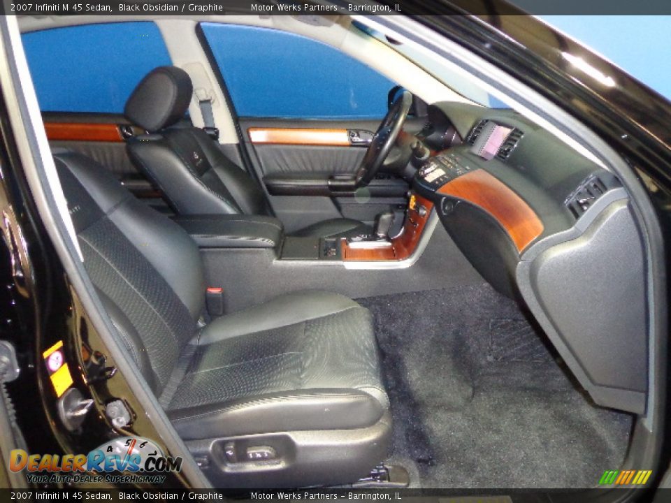 2007 Infiniti M 45 Sedan Black Obsidian / Graphite Photo #24